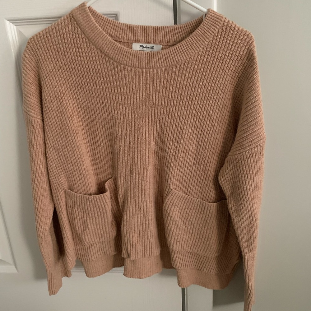 Madewell | Patch Pocket Pullover Sweater blush L